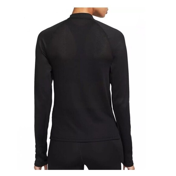 Nike Air Running Top Women’s MEDIUM Dri-Fit Black Long Sleeve Midlayer DM7545 - Picture 12 of 16